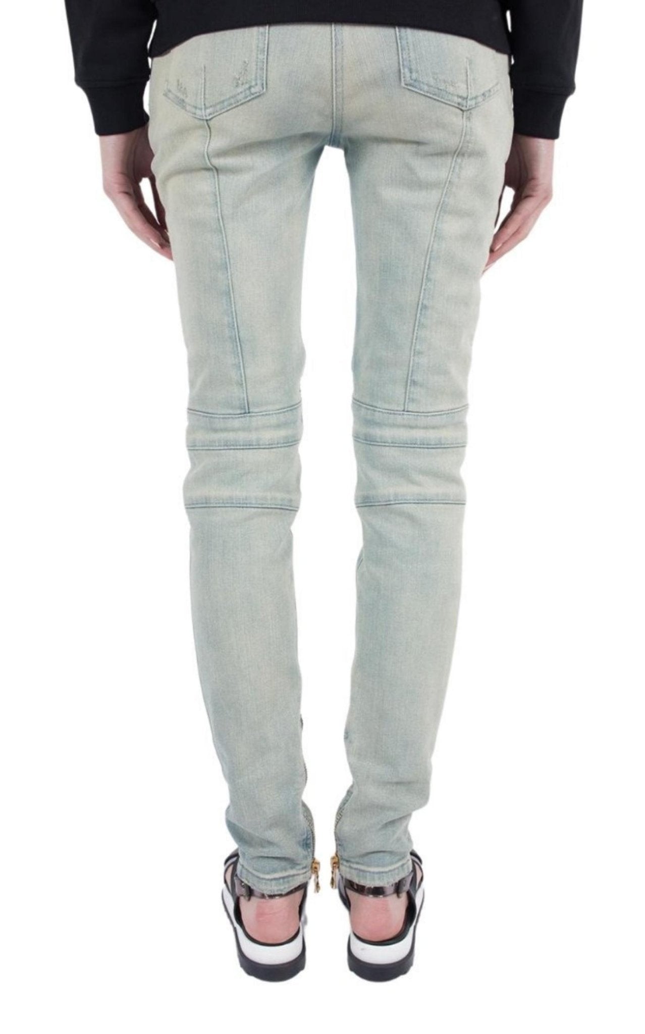 Balmain Distressed BikerJeans - Runway Catalog