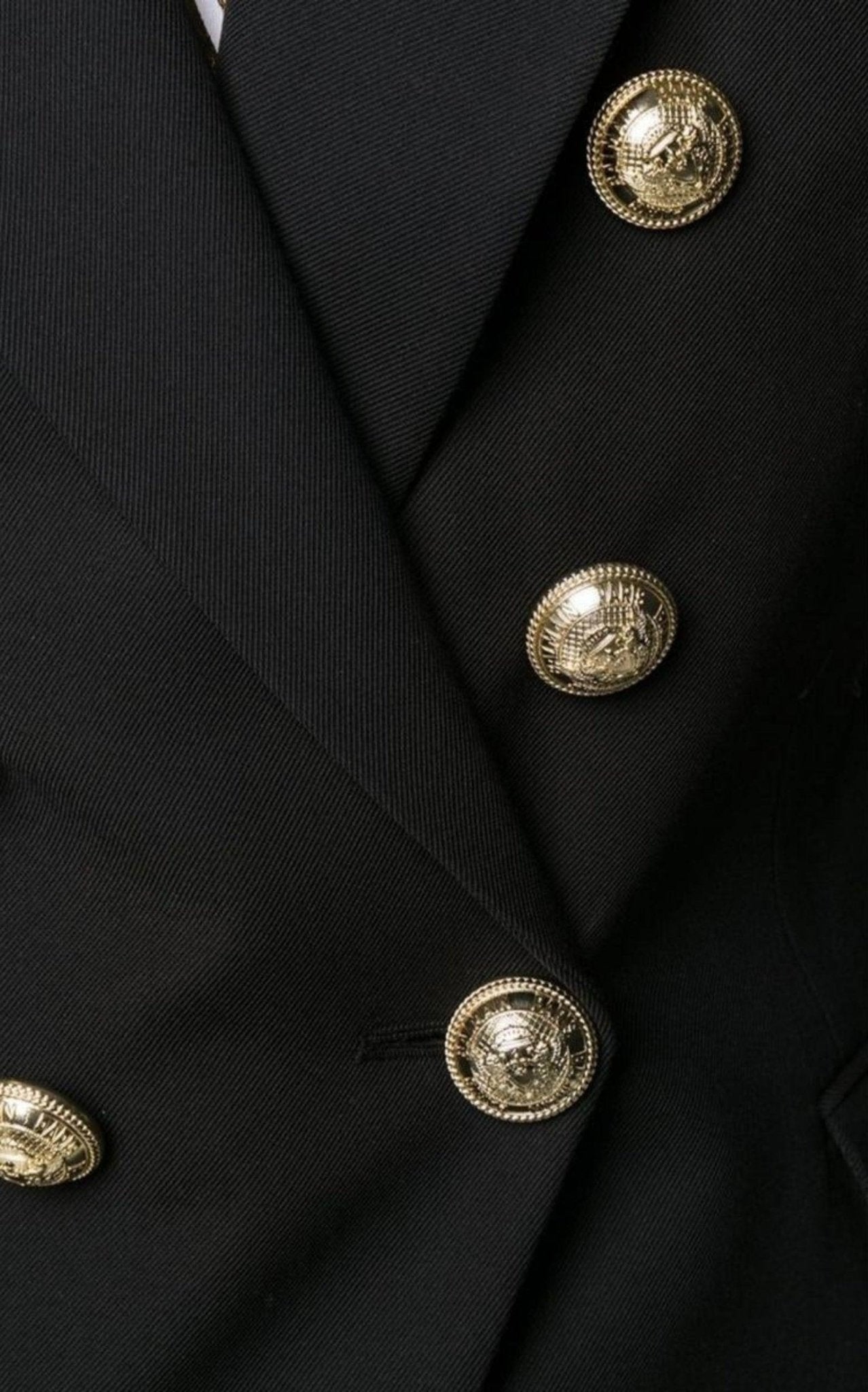 Balmain Double Breasted Black Blazer Jacket - Runway Catalog