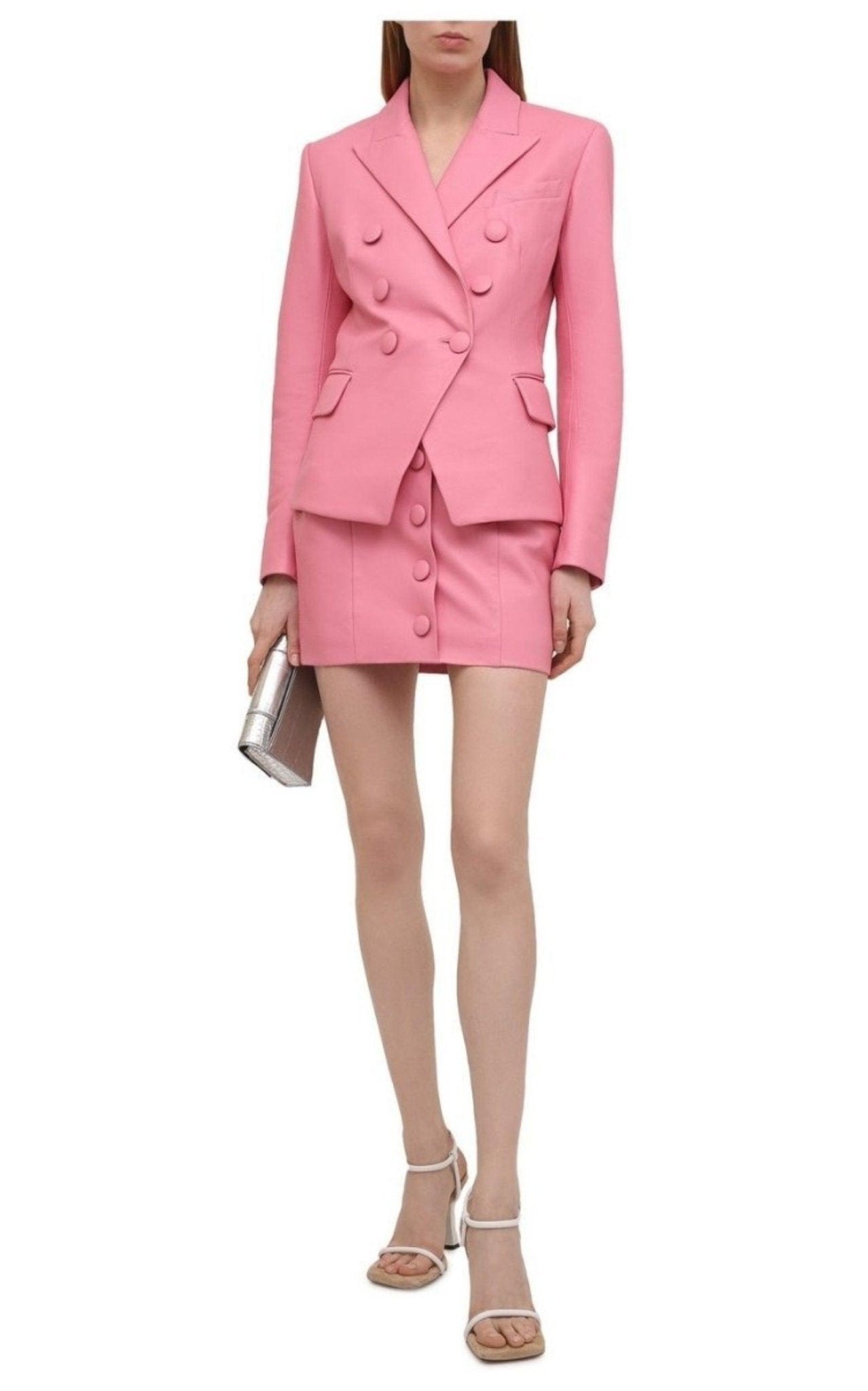 Balmain Double - Breasted Leather Blazer - Runway Catalog