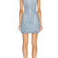 Embellished Denim Mini Dress Balmain