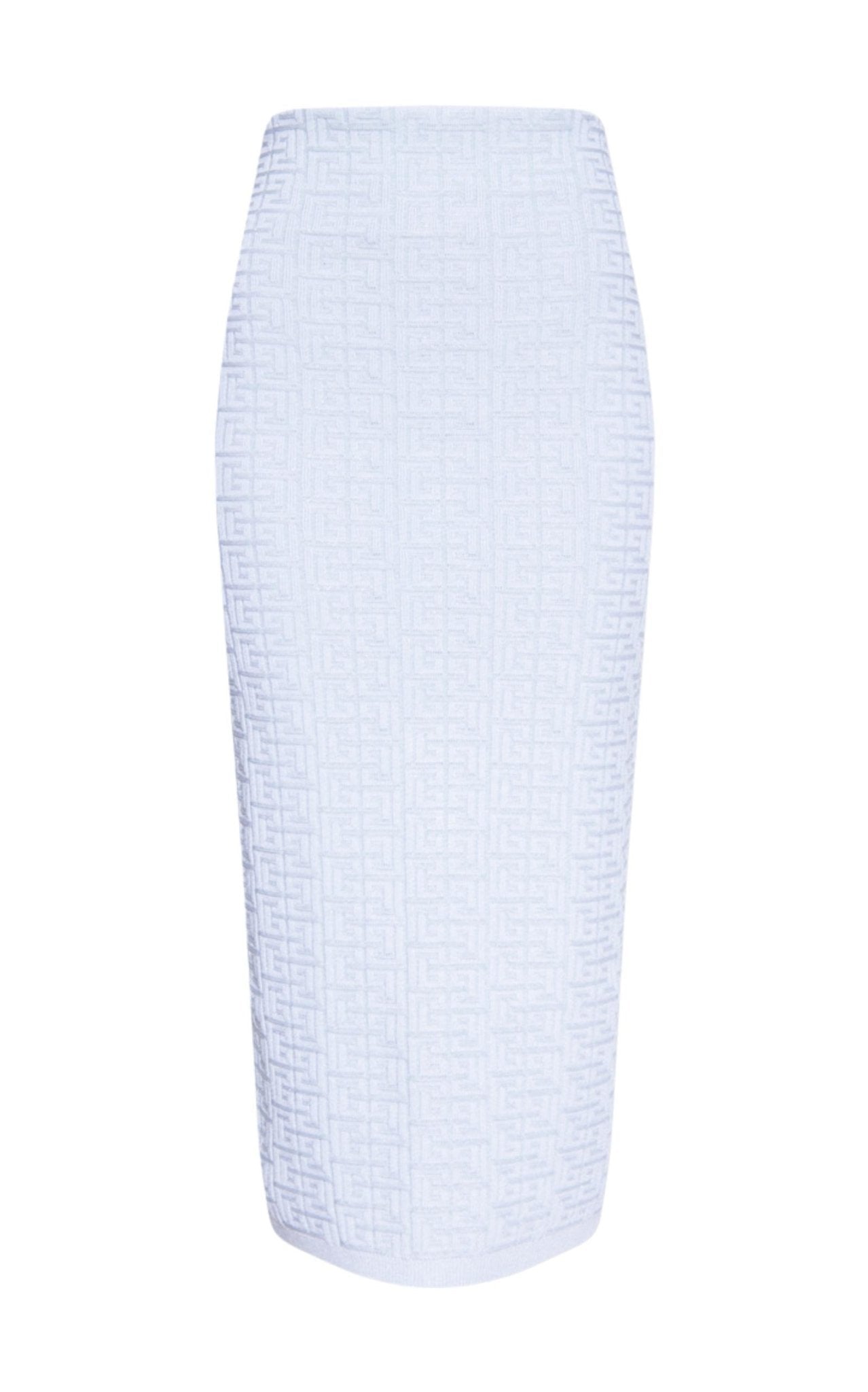 Balmain Embossed Monogram Midi Skirt - Runway Catalog