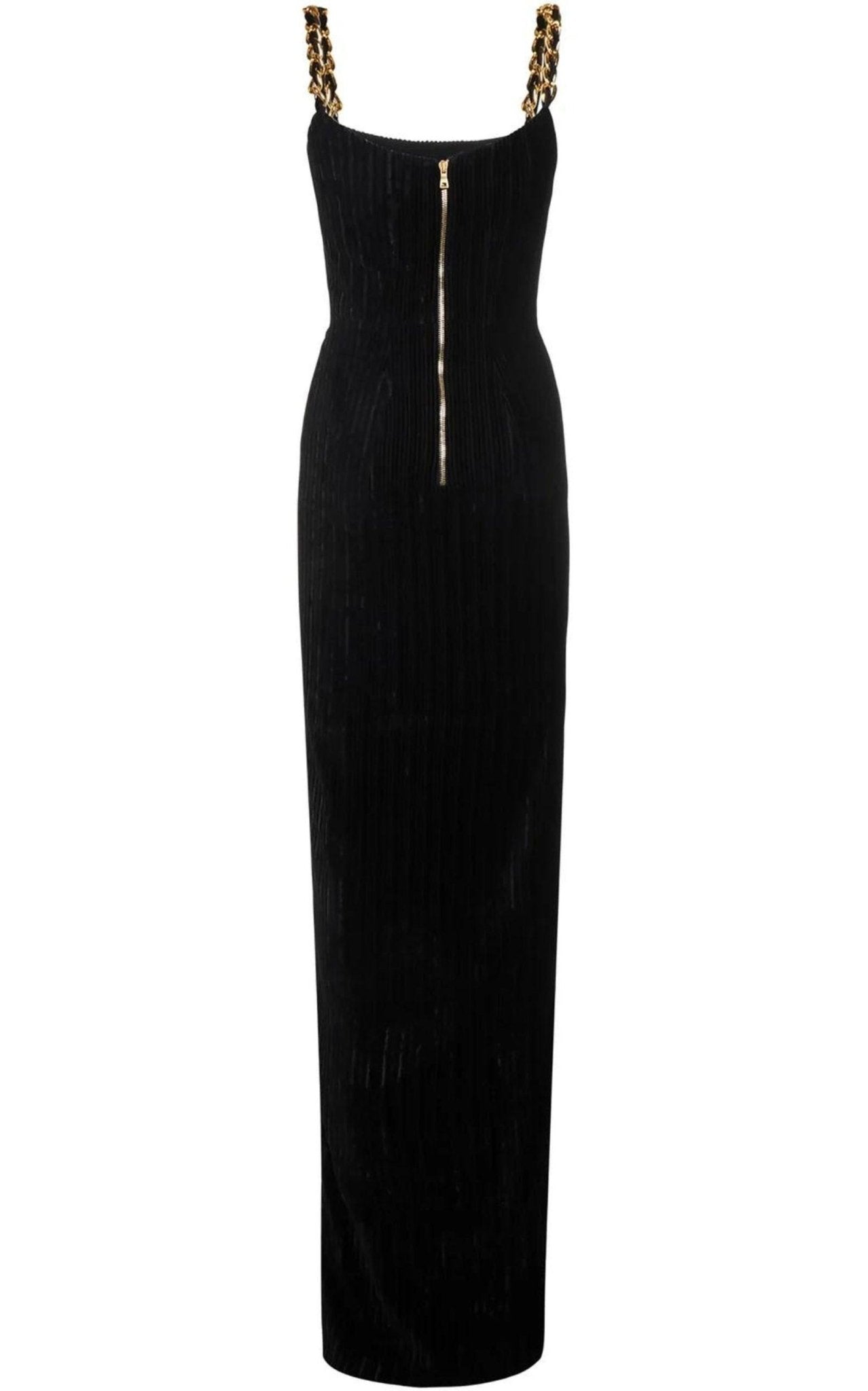 Balmain Front Slit Chain Linked Maxi Dress - Runway Catalog