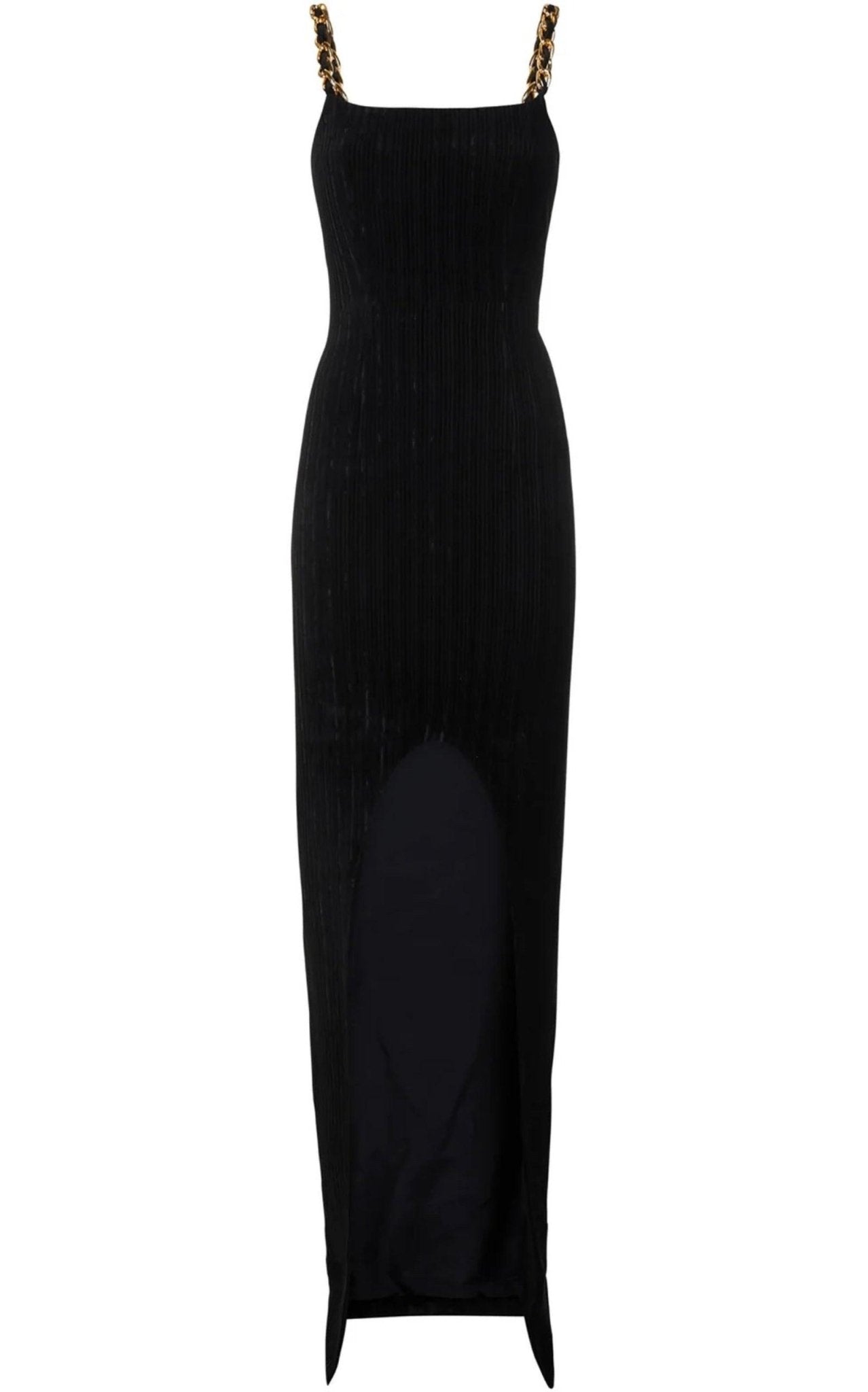 Balmain Front Slit Chain Linked Maxi Dress - Runway Catalog