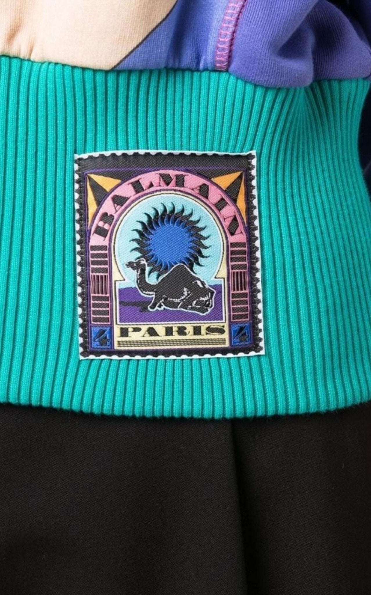 Balmain Geometric Print Crewneck Sweatshirt - Runway Catalog