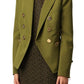 Green Wool Double-breasted Blazer Balmain