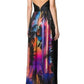 Halter Neck Printed Silk Dress Balmain