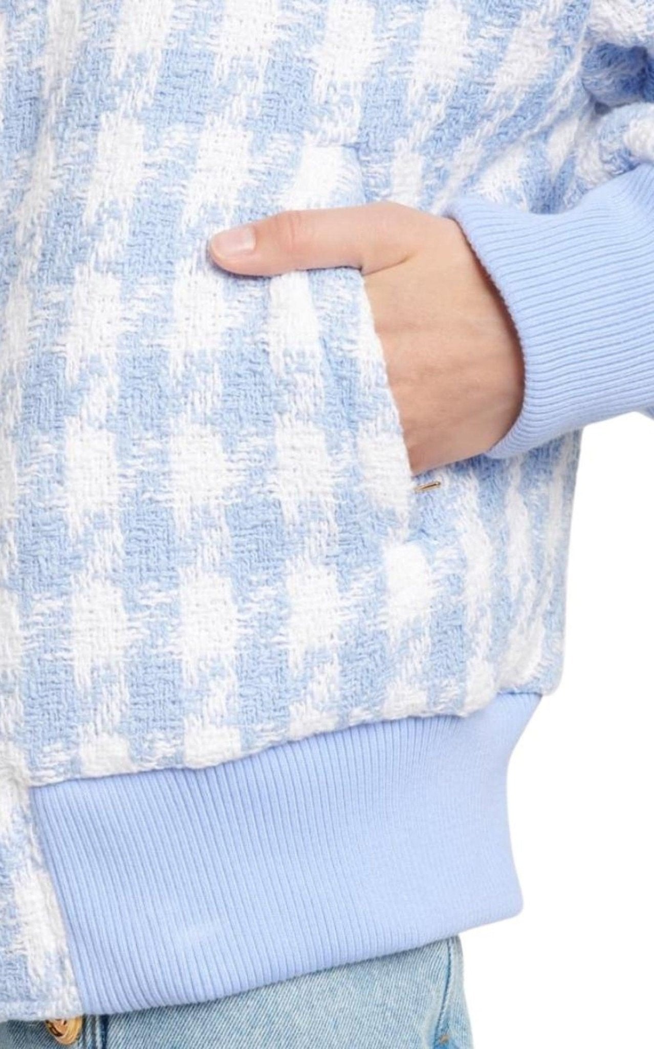 Balmain Houndstooth Cotton - blend Tweed Bomber Jacket - Runway Catalog