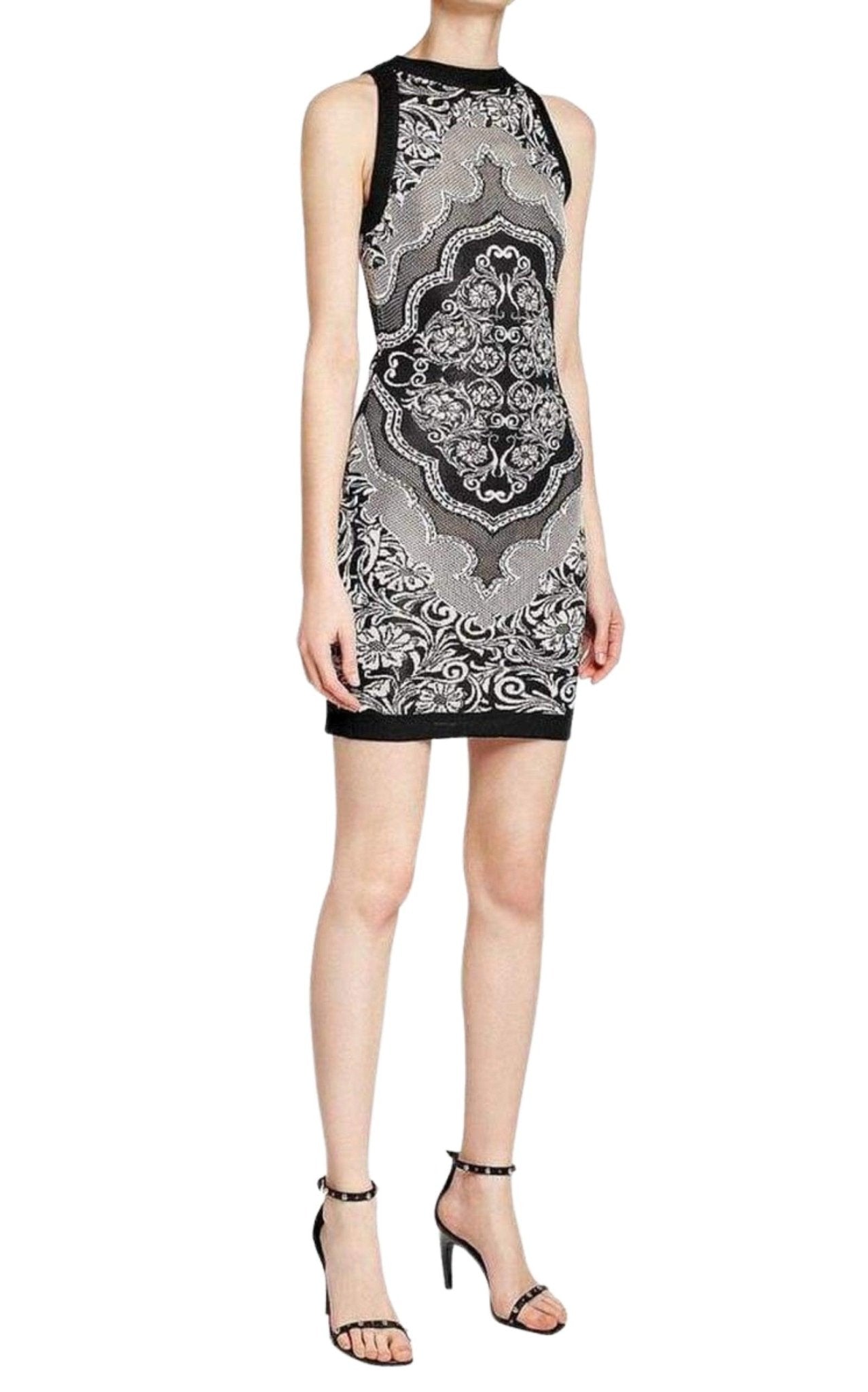 Balmain Jacquard Lace Print Mini Dress - Runway Catalog