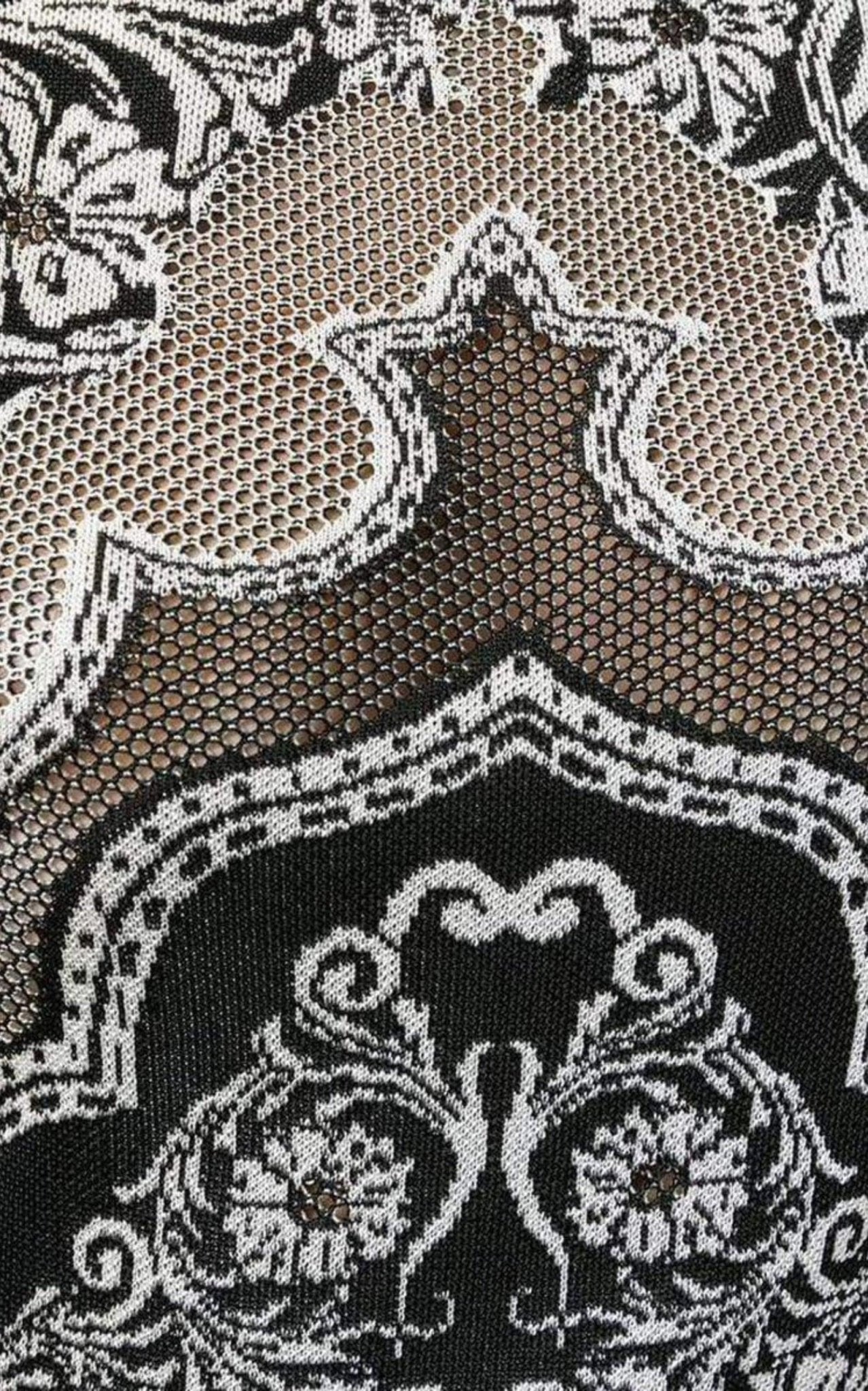 Balmain Jacquard Lace Print Mini Dress - Runway Catalog