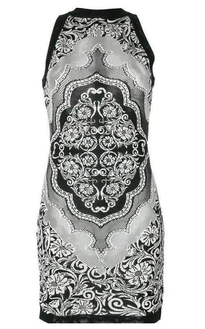 Balmain Jacquard Lace Print Mini Dress - Runway Catalog