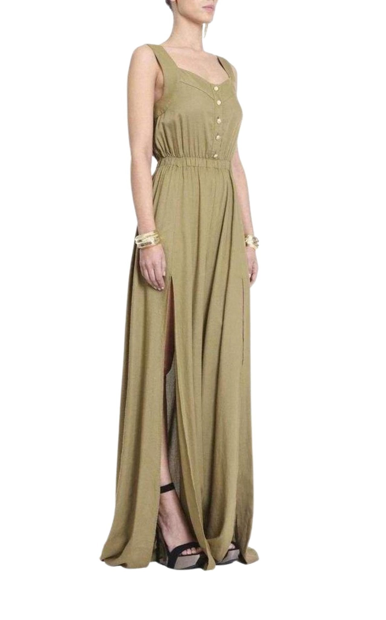 Balmain Light khaki Military Jumpsuit - Runway Catalog
