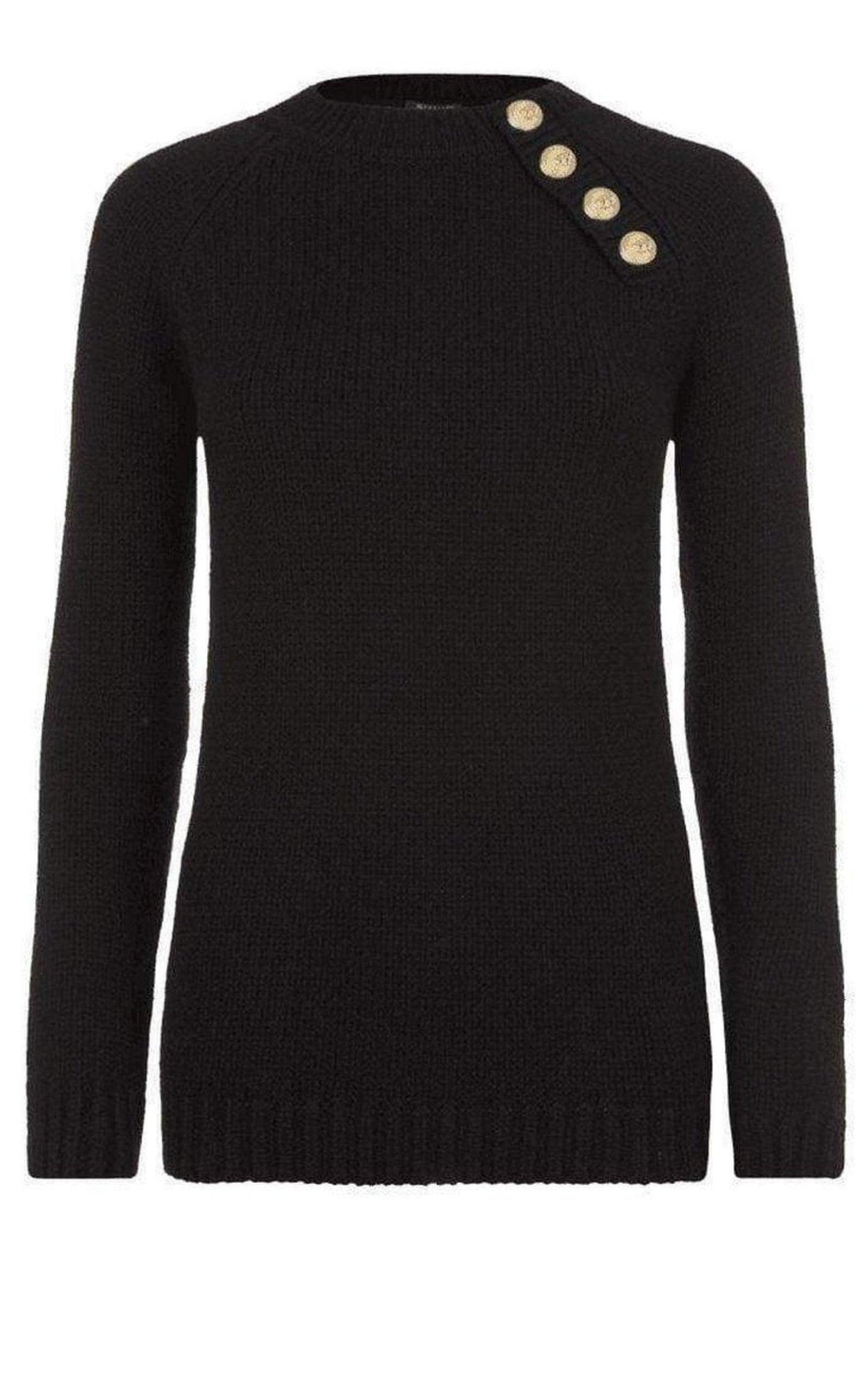 Merino Wool Crew Neck Pullover Balmain