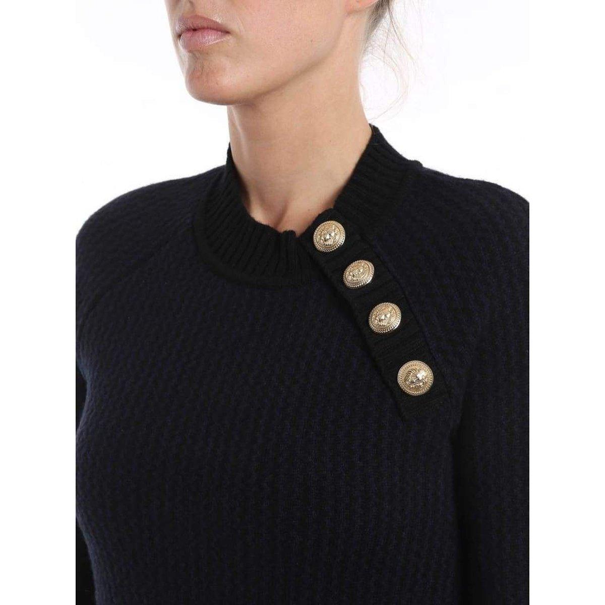 Balmain Merino Wool Crew Neck Pullover - Runway Catalog