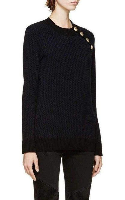 Merino Wool Crew Neck Pullover Balmain