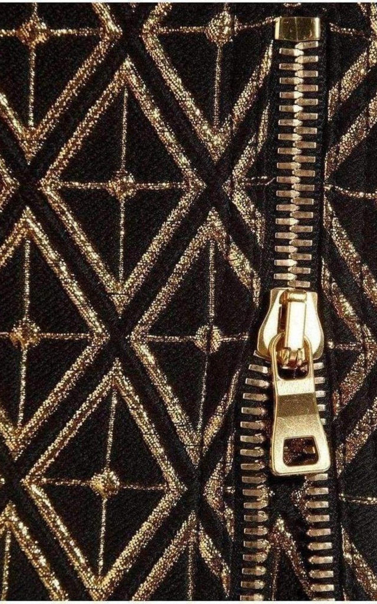 Balmain Metallic Jacquard Skinny Pants in Black and Gold - Runway Catalog
