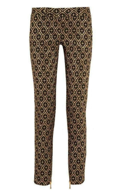 Metallic jacquard skinny pants Balmain