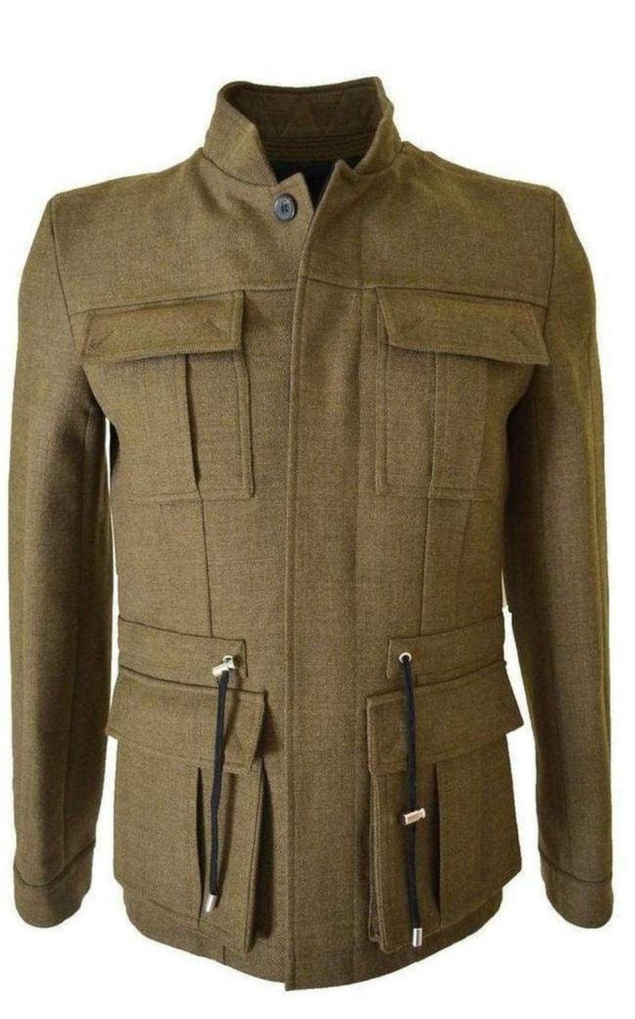 Balmain Military Green Wool Jacket - Runway Catalog