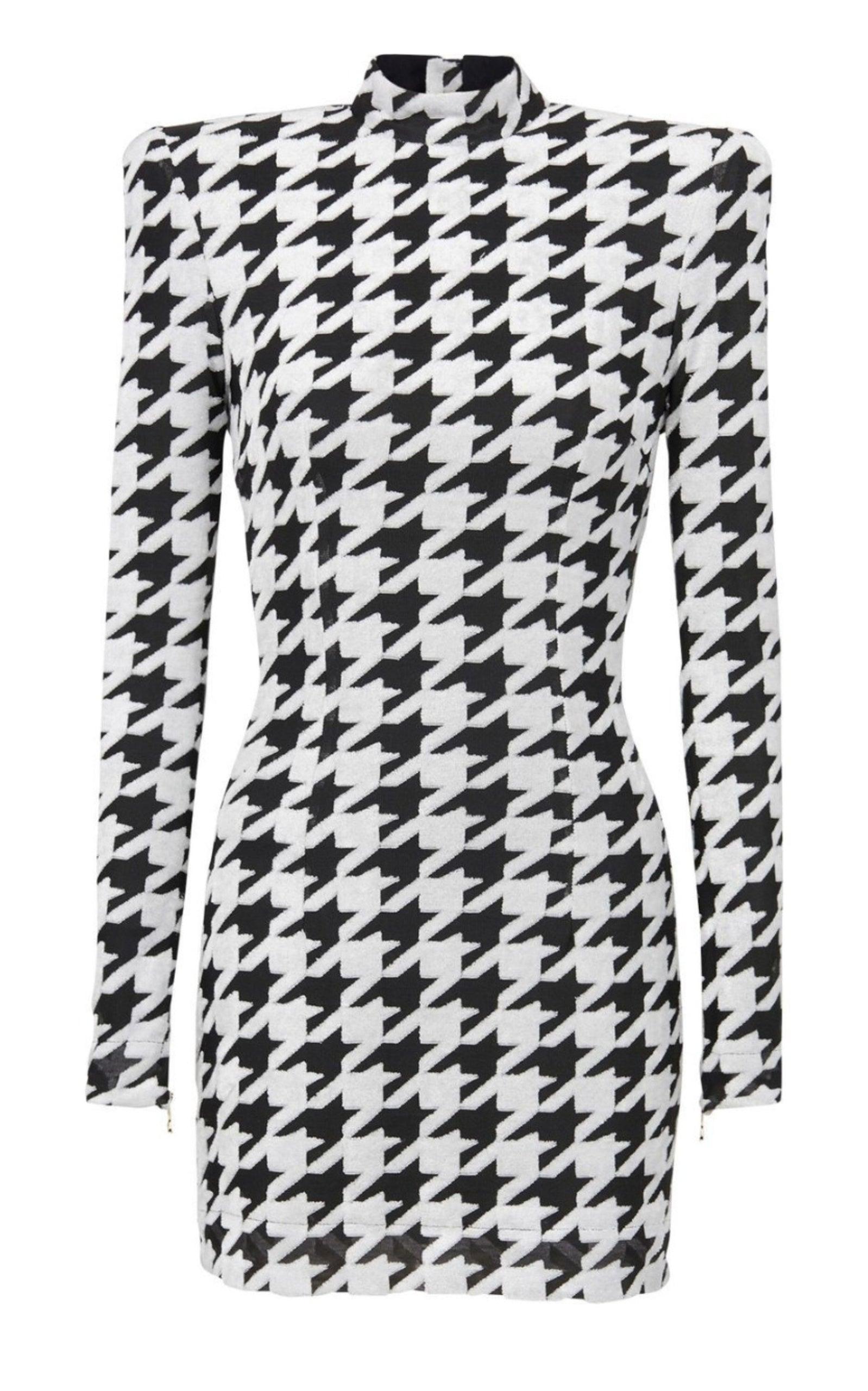 Patterned Mini Dress Balmain