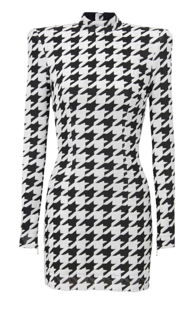 Balmain Patterned Mini Dress - Runway Catalog