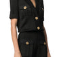 Peak Lapel Knitted Jumpsuit Balmain