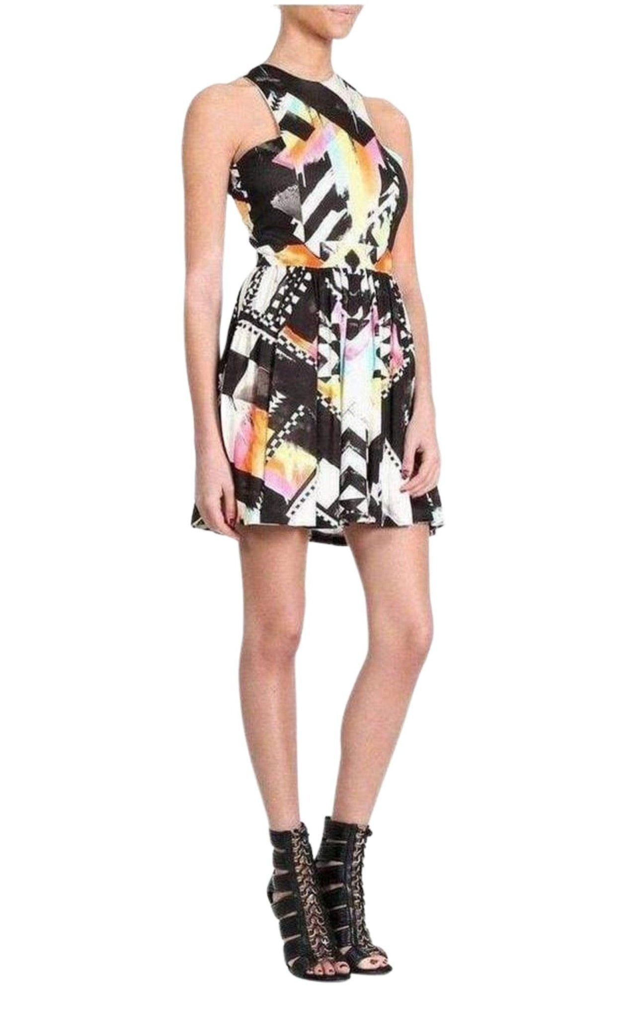 Balmain Printed Silk Jersey Mini Dress - Runway Catalog