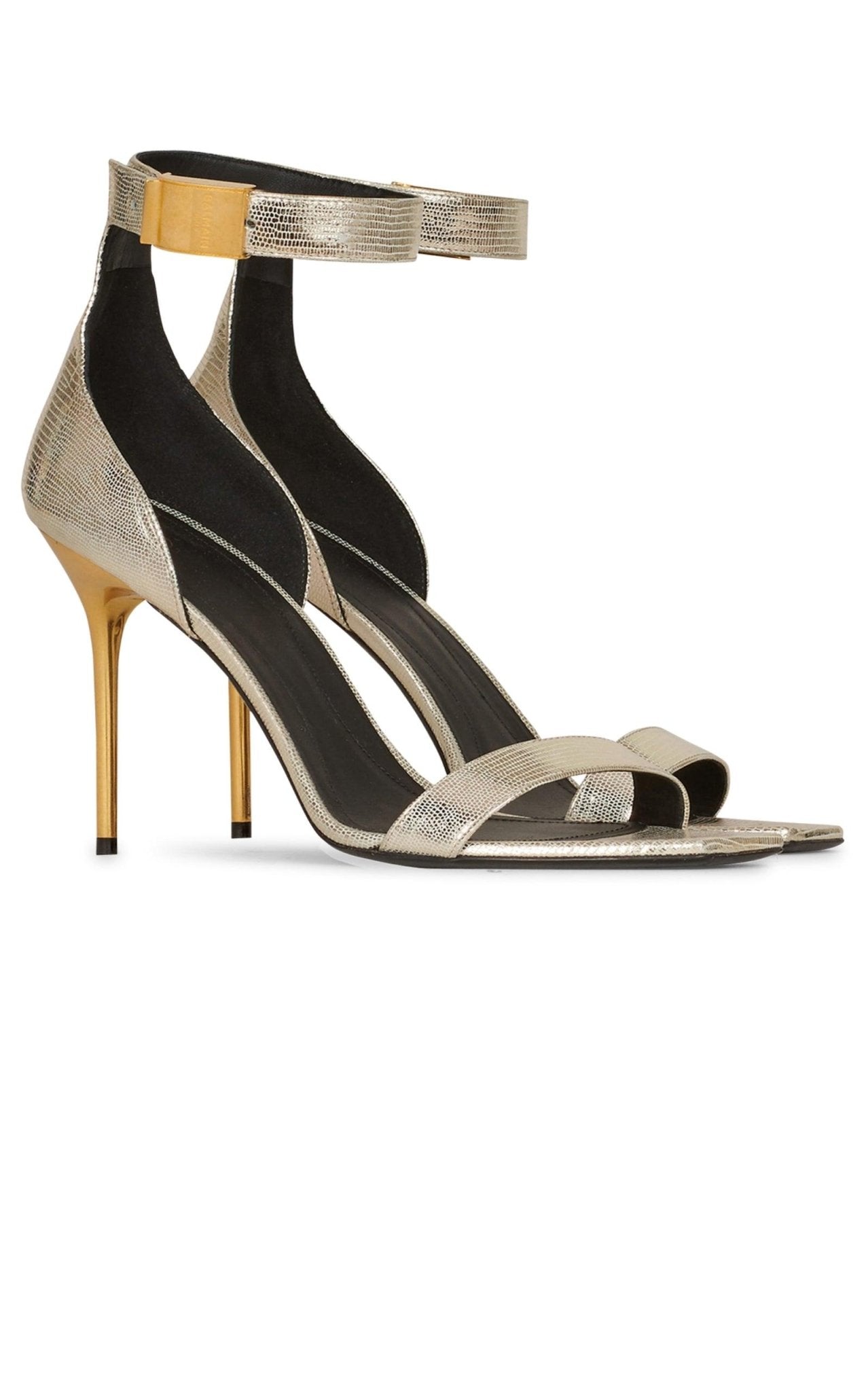 Balmain Reptile - effect Uma Sandals - Runway Catalog