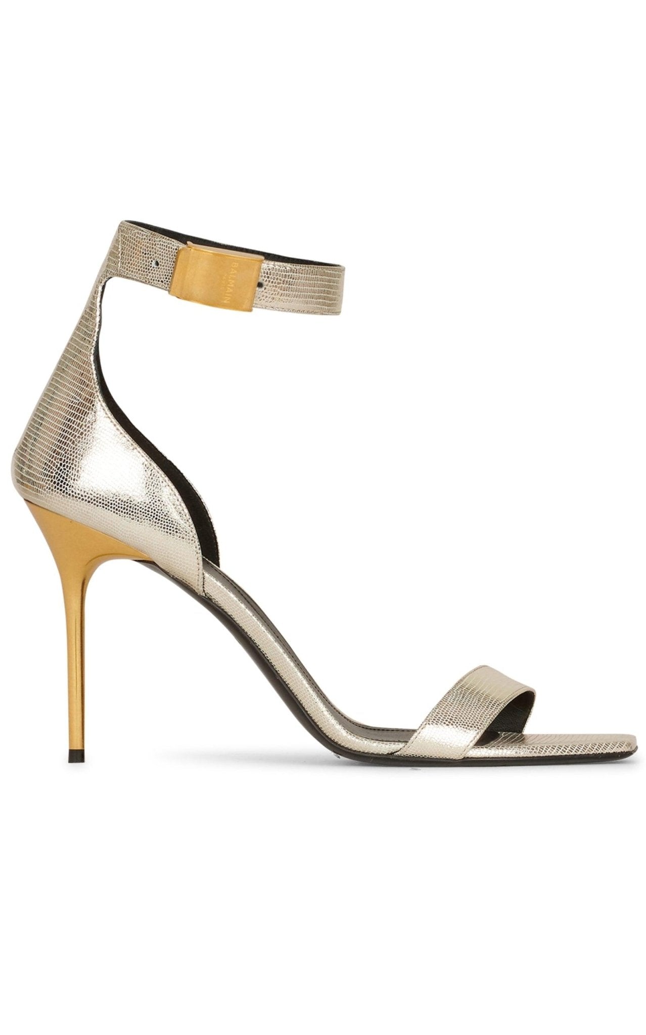 Balmain Reptile - effect Uma Sandals - Runway Catalog