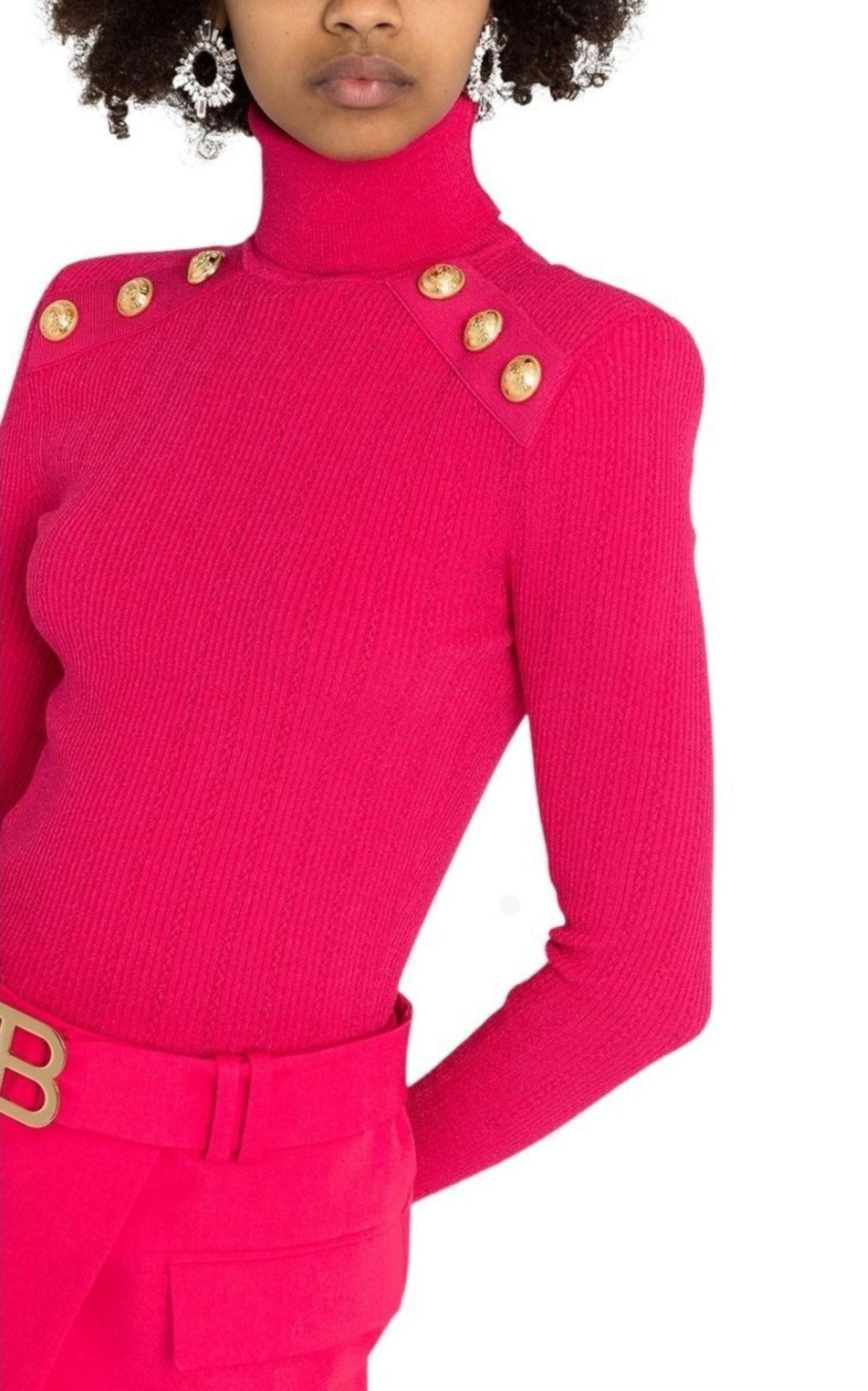 Balmain Rib - knit Turtleneck Jumper - Runway Catalog