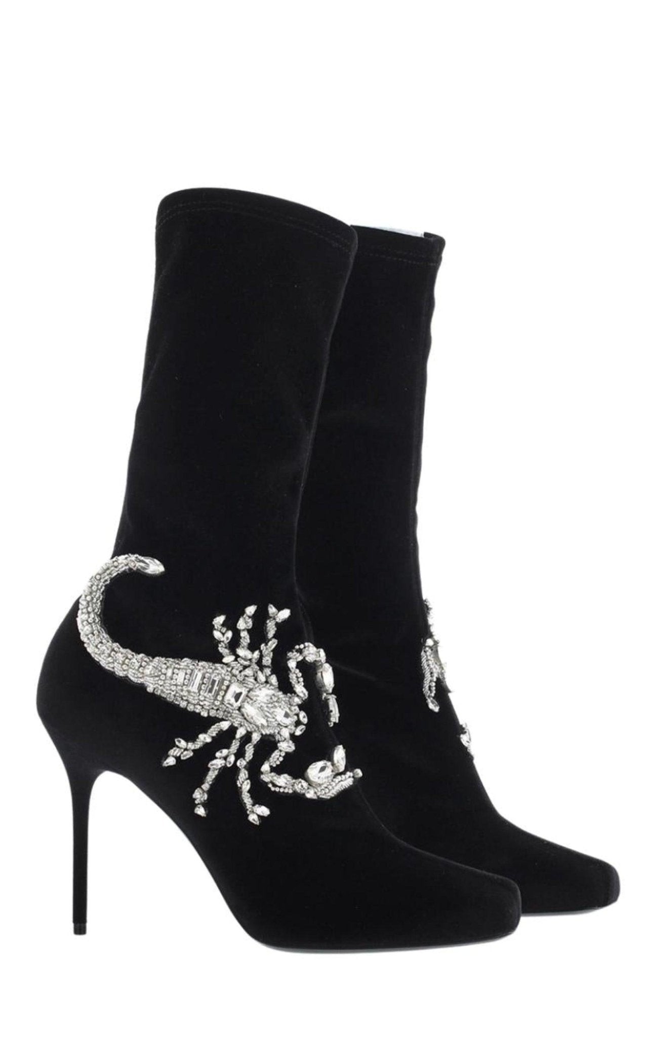Balmain Scorpion Embellished Sock Boots - Runway Catalog