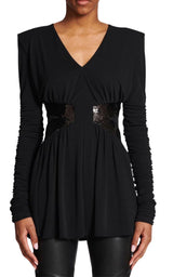 Sequin-embellished V-neck Mini Dress Balmain