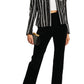 Sequinned Black White Striped Spencer Jacket Balmain