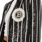 Sequinned Black White Striped Spencer Jacket Balmain