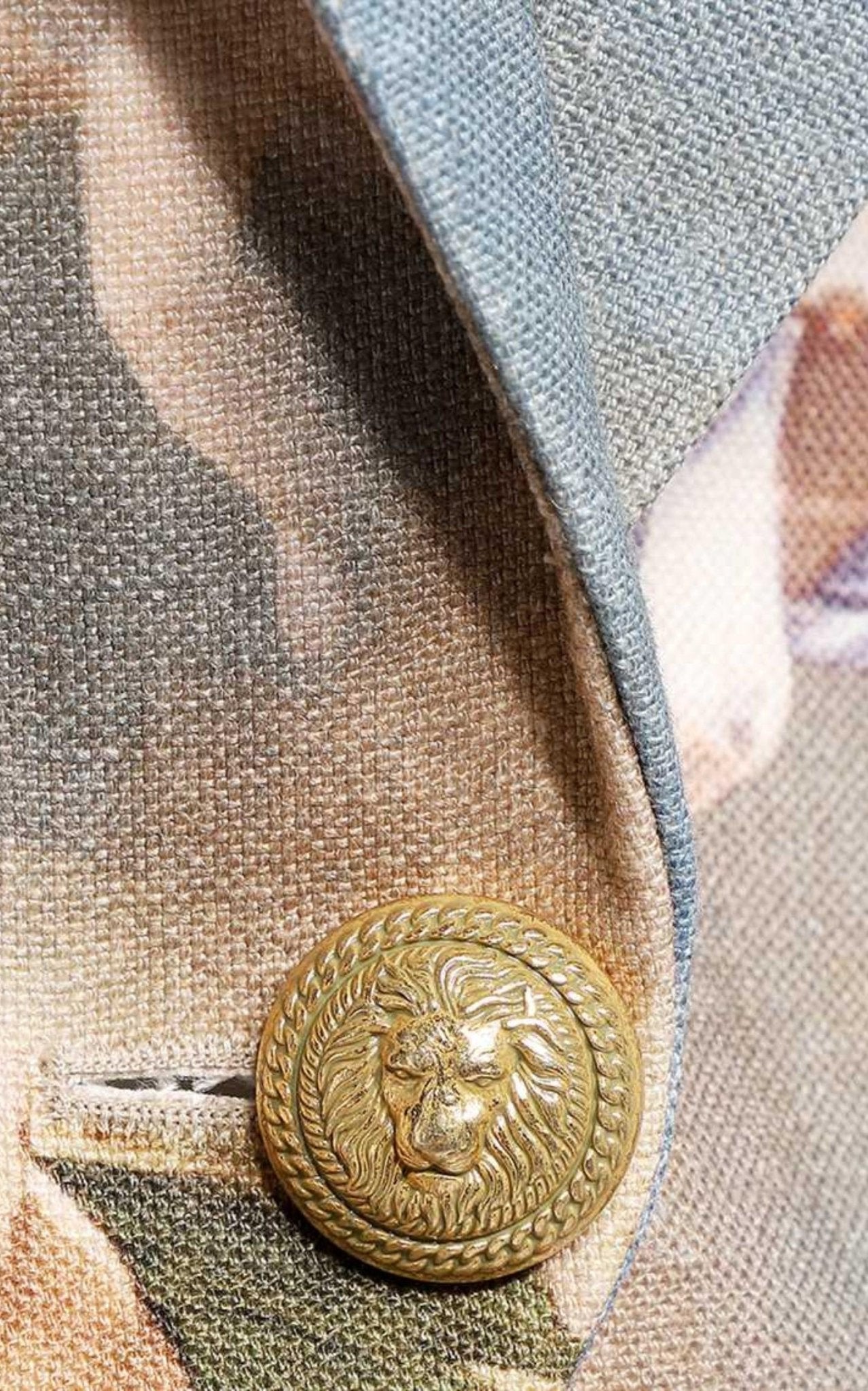 Balmain Sky Printed Canvas Jacket - Runway Catalog