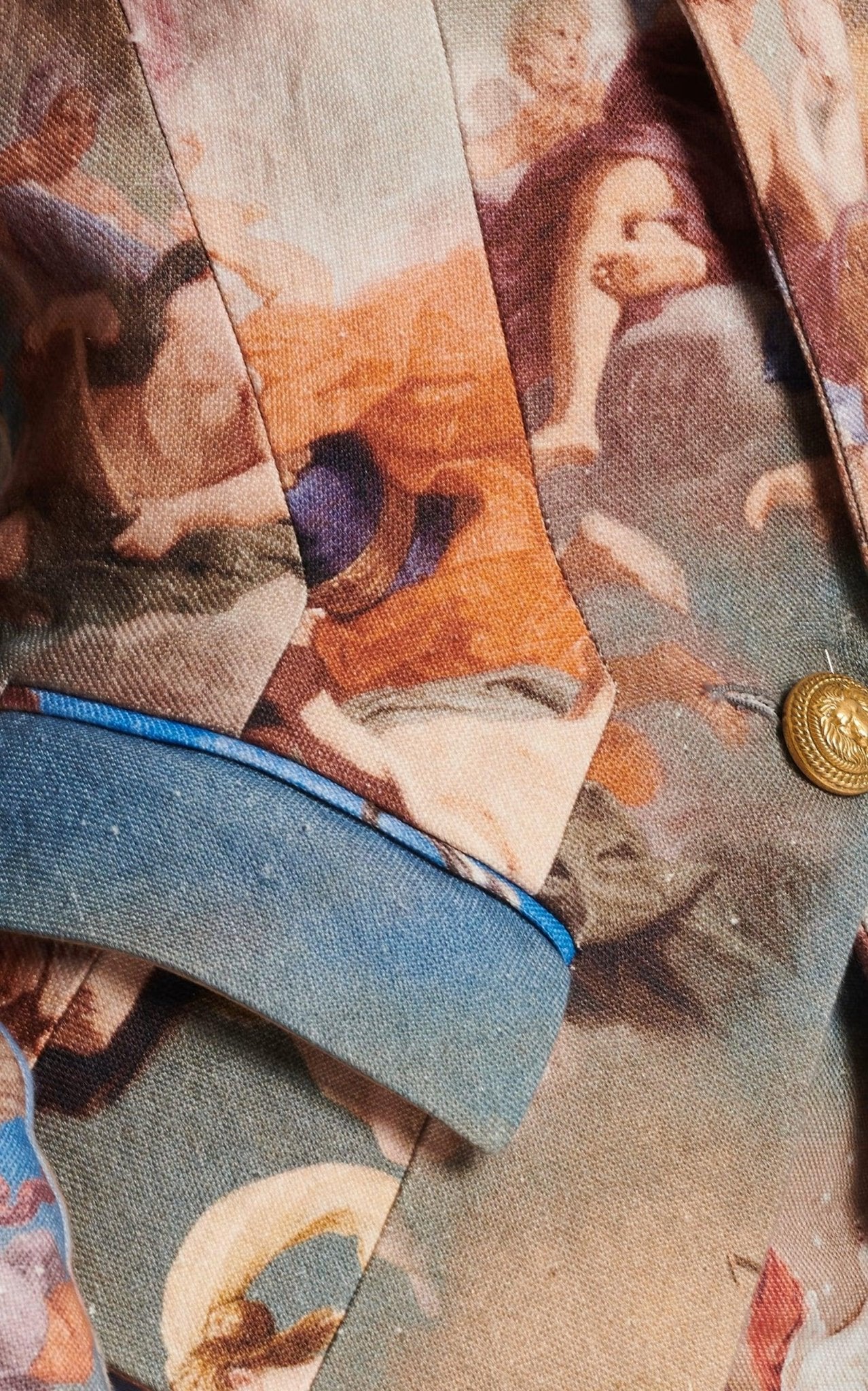 Balmain Sky Printed Canvas Jacket - Runway Catalog