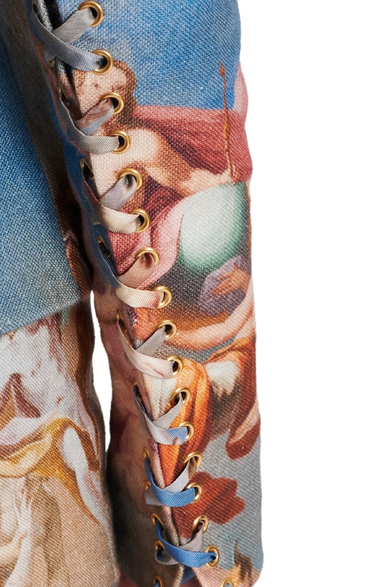 Balmain Sky Printed Canvas Jacket - Runway Catalog