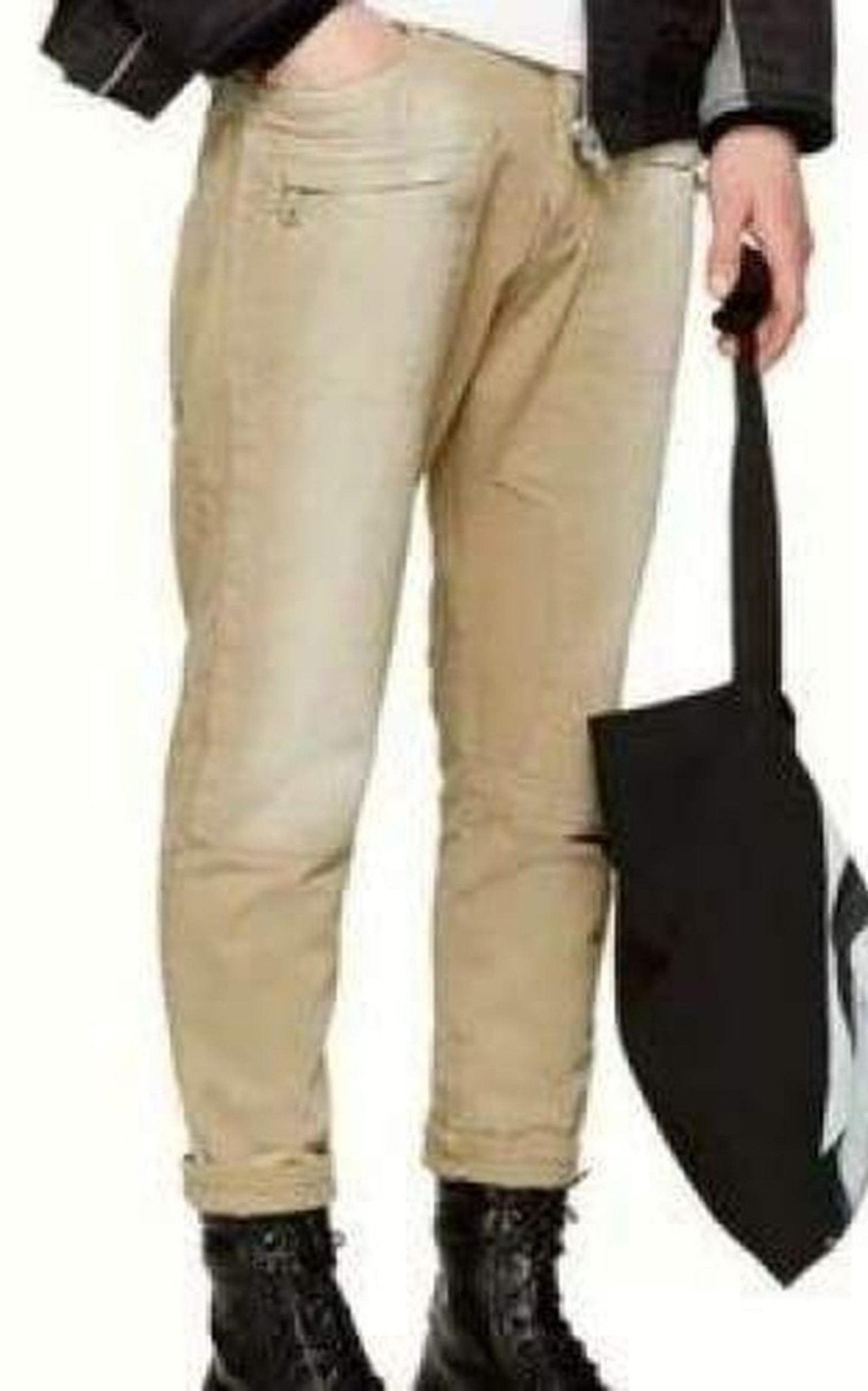 Balmain Tan Cropped Jeans - Runway Catalog