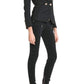 Velvet Biker Jeans Balmain