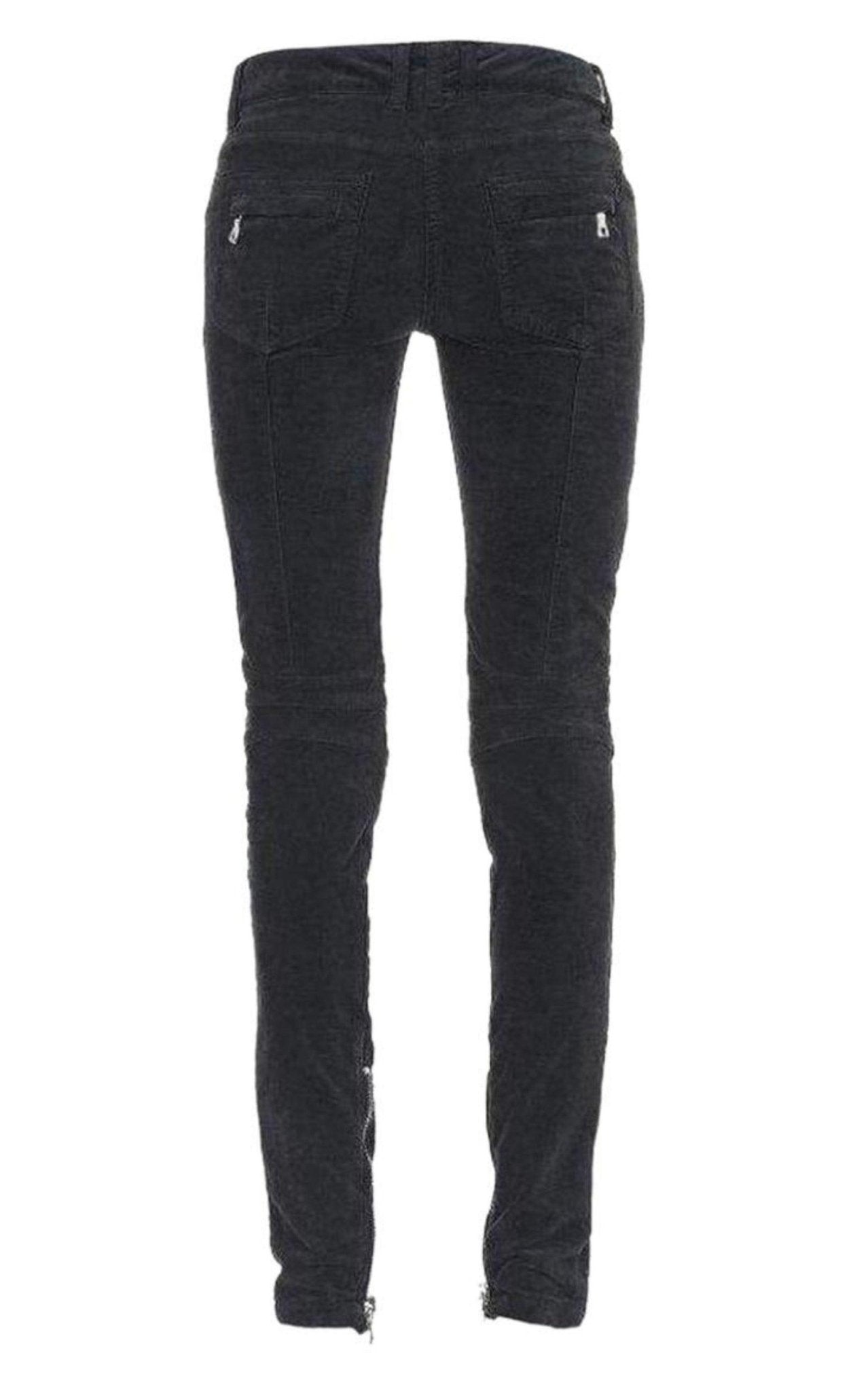 Balmain Velvet Biker Jeans - Runway Catalog
