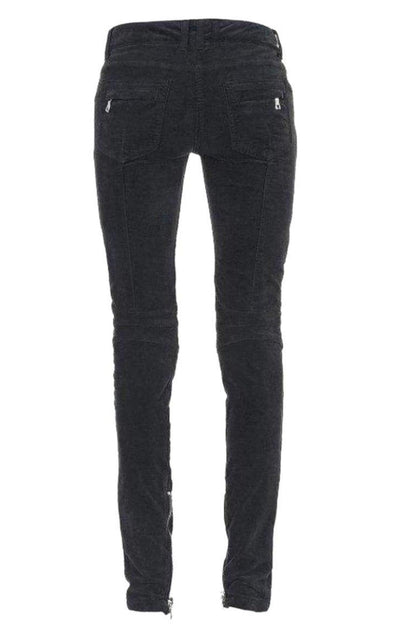 Balmain Velvet Biker Jeans - Runway Catalog