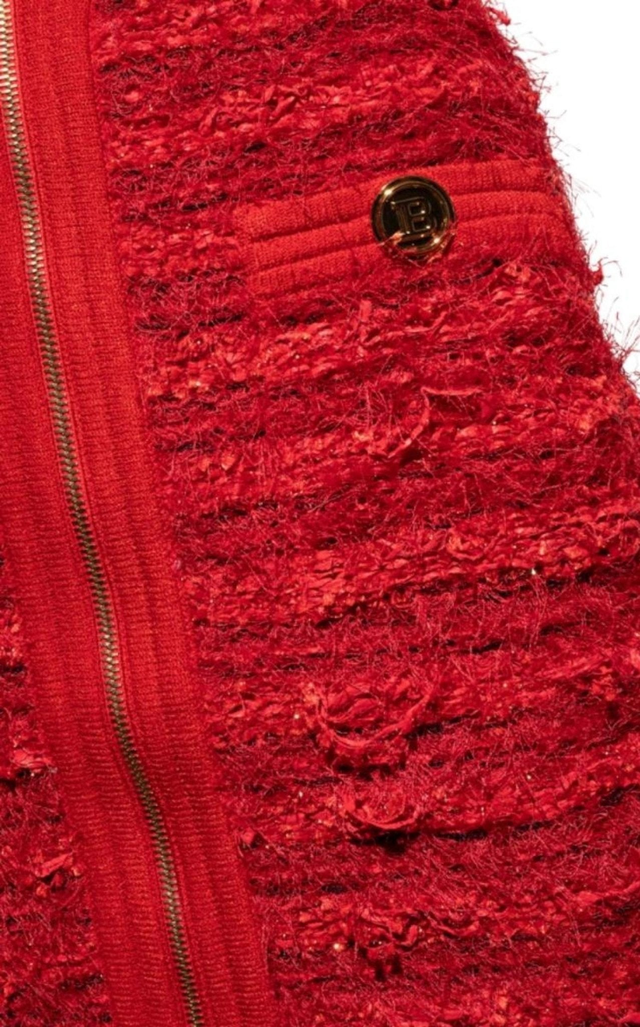 Balmain Zipped Tweed Mini Skirt - Runway Catalog