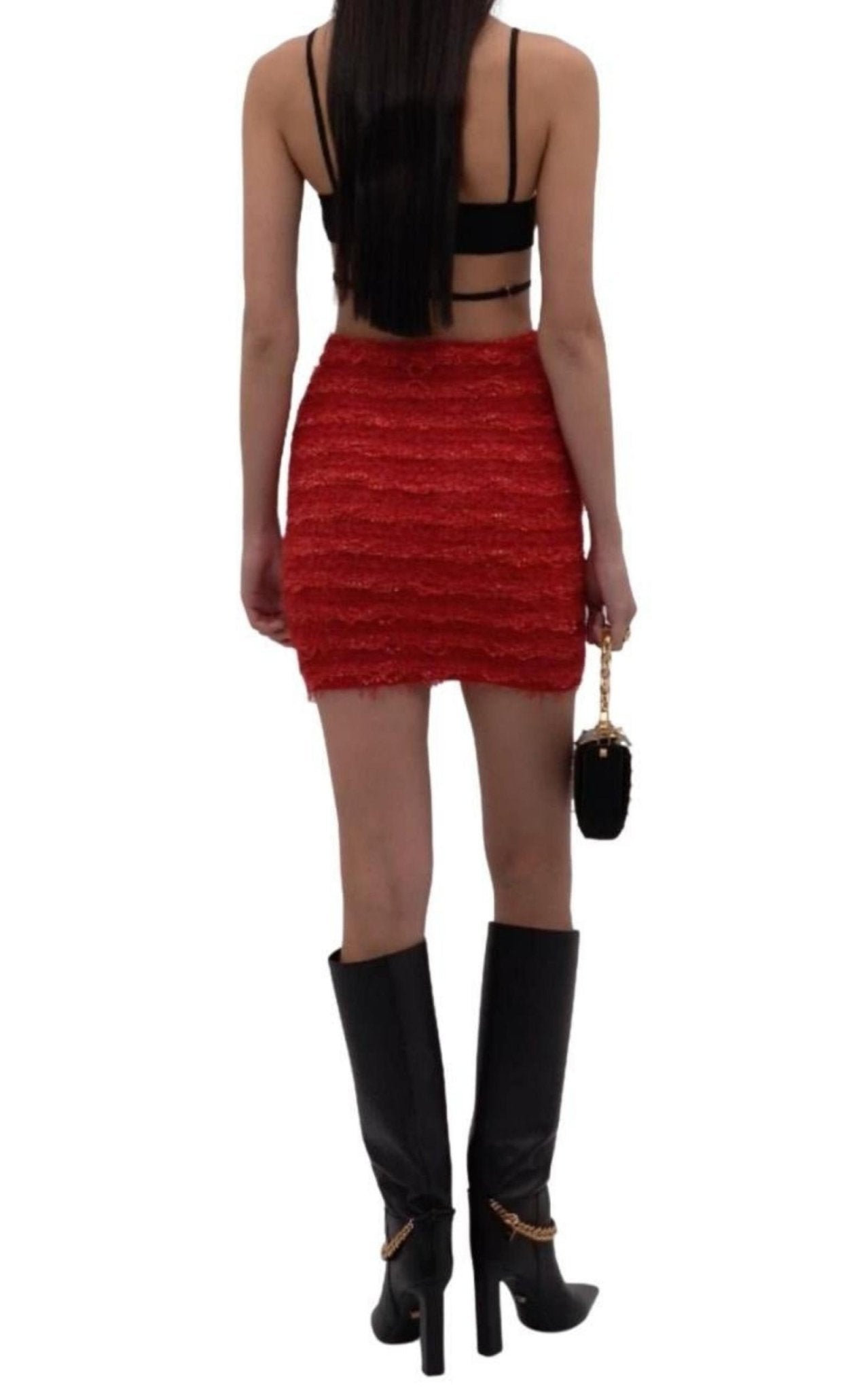 Balmain Zipped Tweed Mini Skirt - Runway Catalog