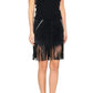 Black Leather Fringe Skirt Barbara Bui