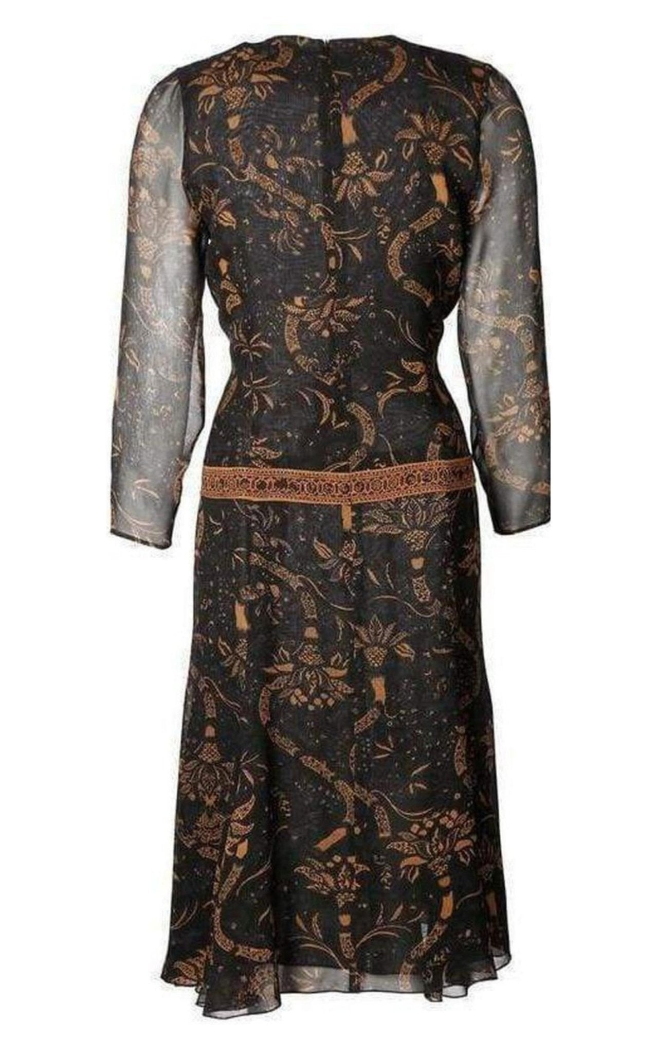 Barbara Bui Floral Paisley Print Silk Midi Dress - Runway Catalog