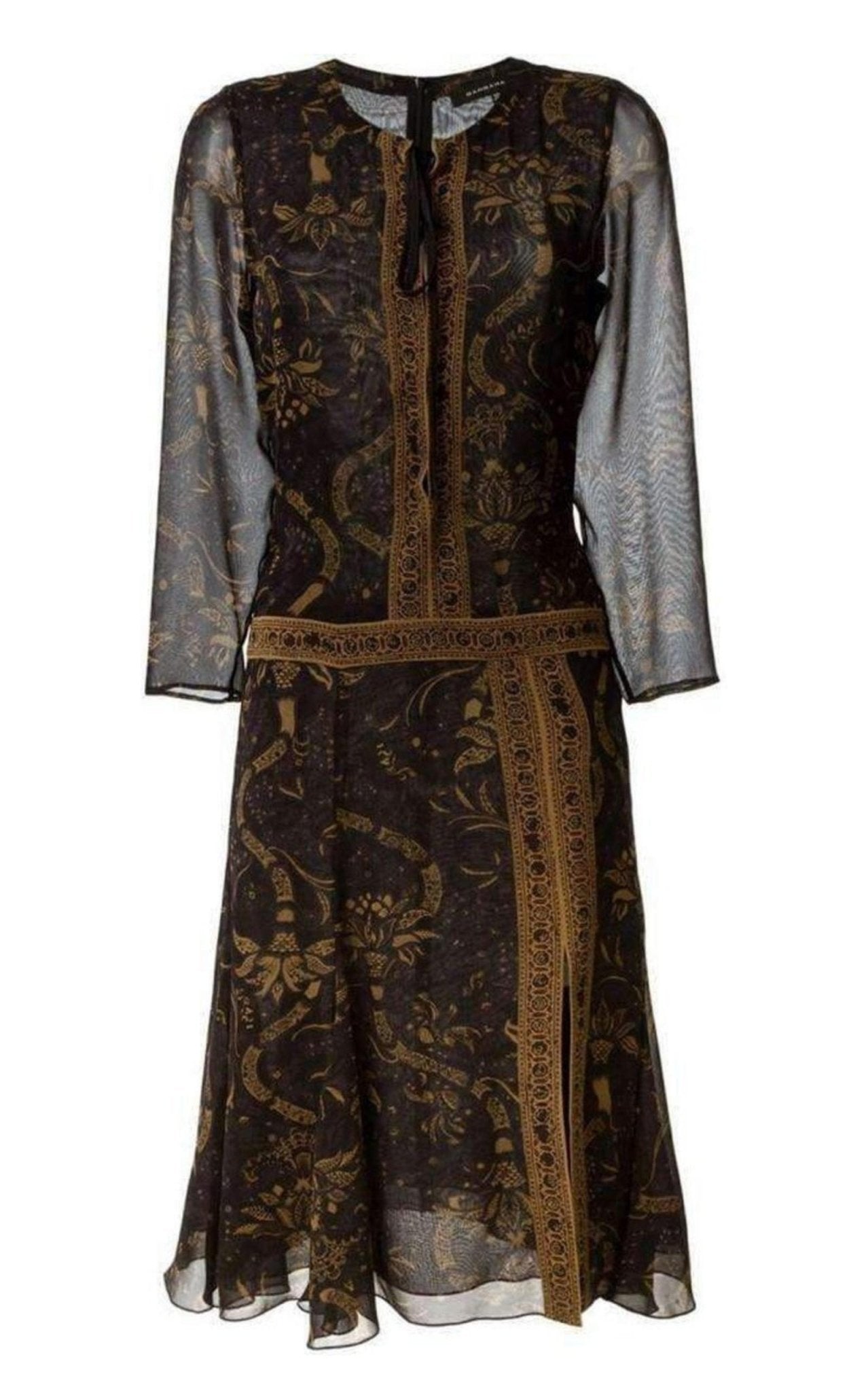 Barbara Bui Floral Paisley Print Silk Midi Dress - Runway Catalog
