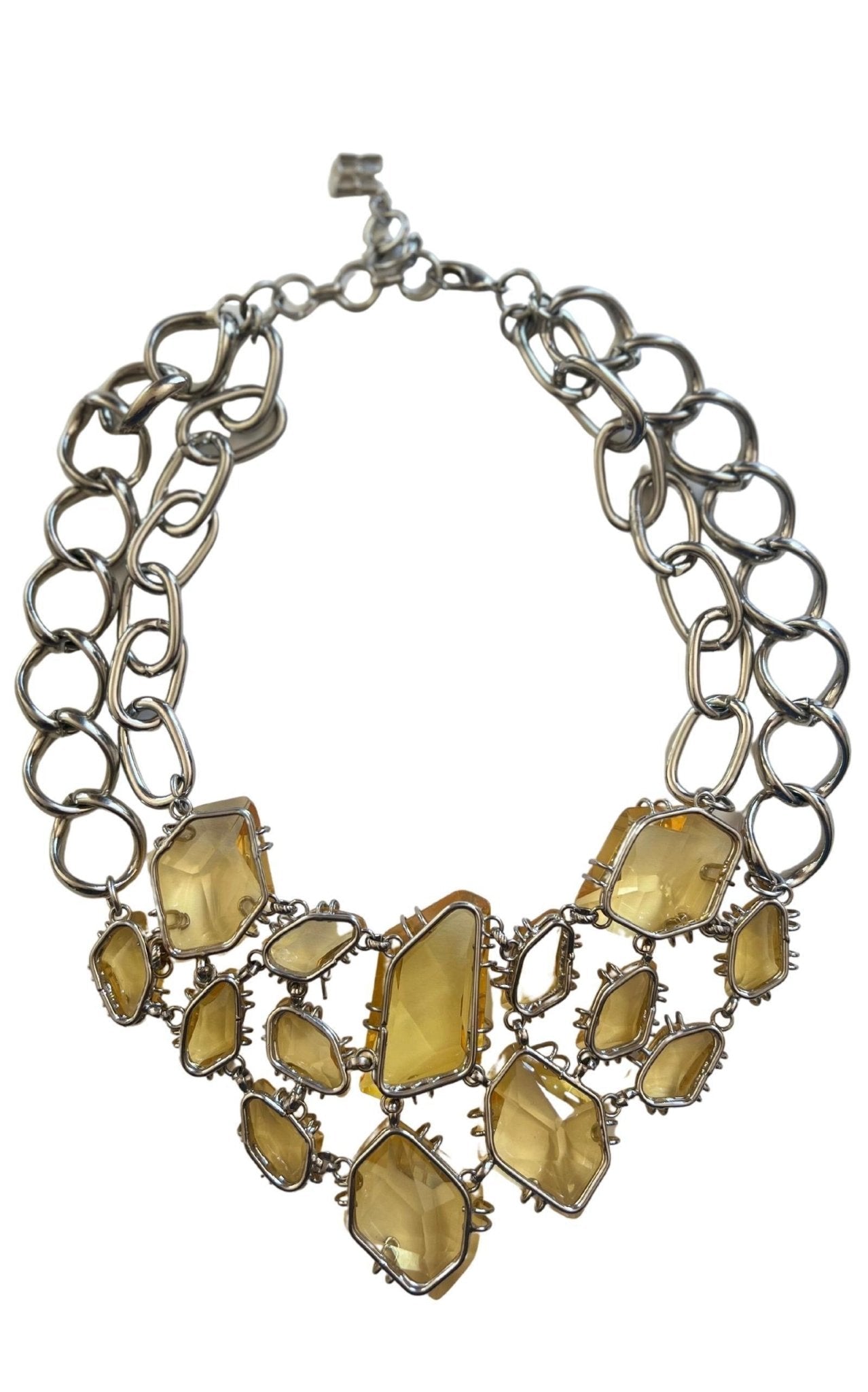 BCBGMAXAZRIA Abstract Stone Statement Necklace - Runway Catalog