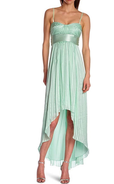 BCBGMAXAZRIA Alicia Silk Opaline Green Charmeuse Gown - Runway Catalog