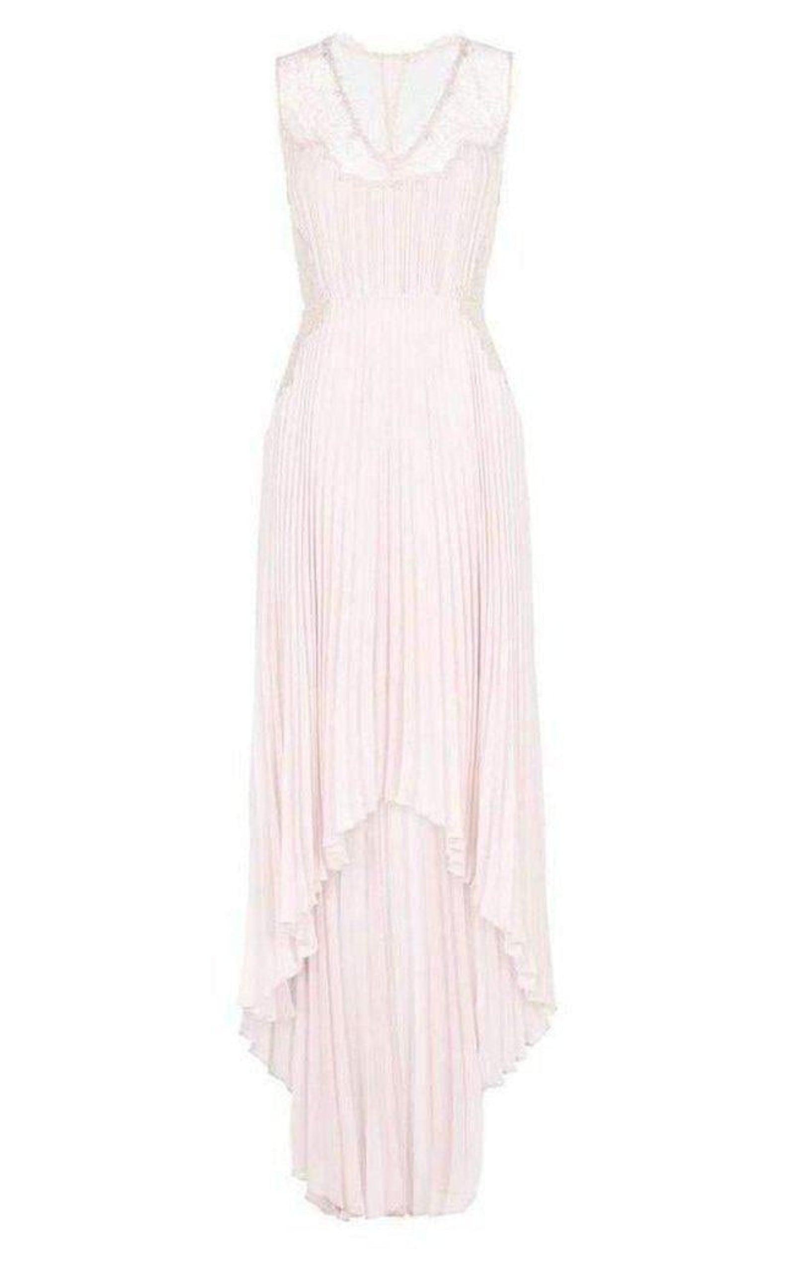 Angelea Pleated High Low Dress BCBGMAXAZRIA