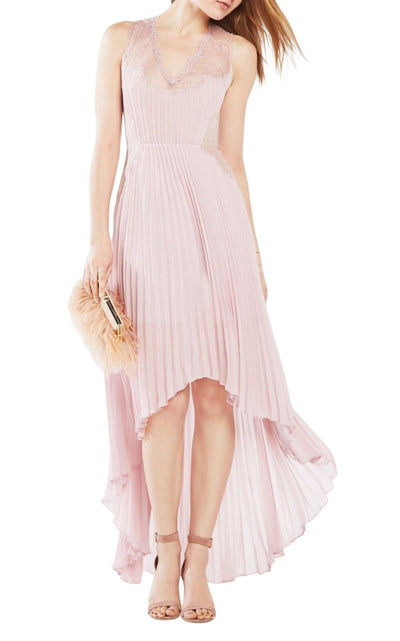 BCBGMAXAZRIA Angelea Pleated High Low Dress - Runway Catalog
