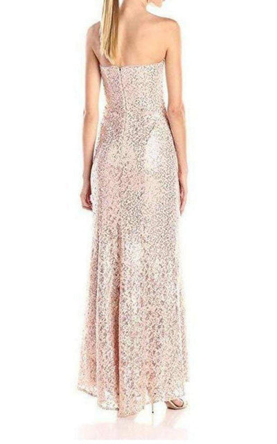 BCBGMAXAZRIA Applique Chiffon Sequinned Cutout Dress - Runway Catalog