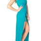 Ariel Draped Long Stud Detail Gown BCBGMAXAZRIA